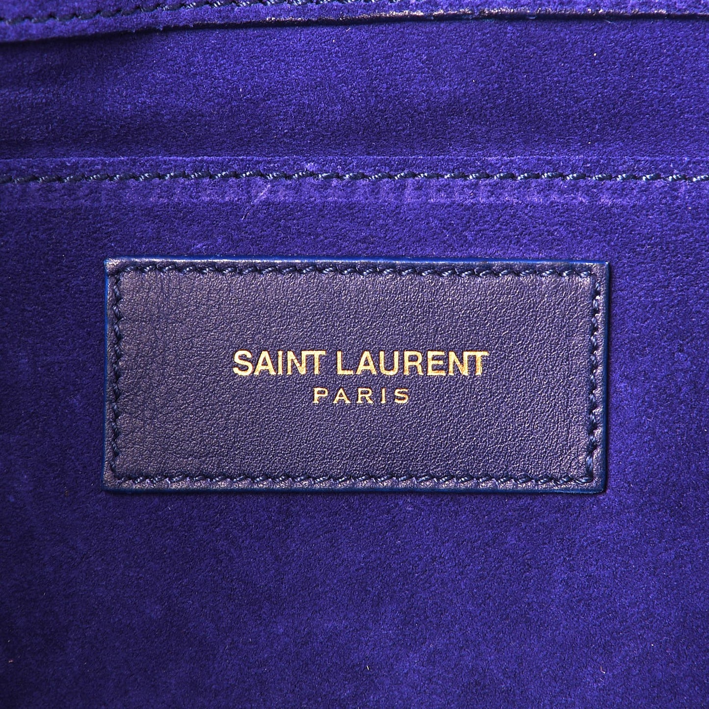 Calfskin Classic Y Ligne Clutch Royal Blue