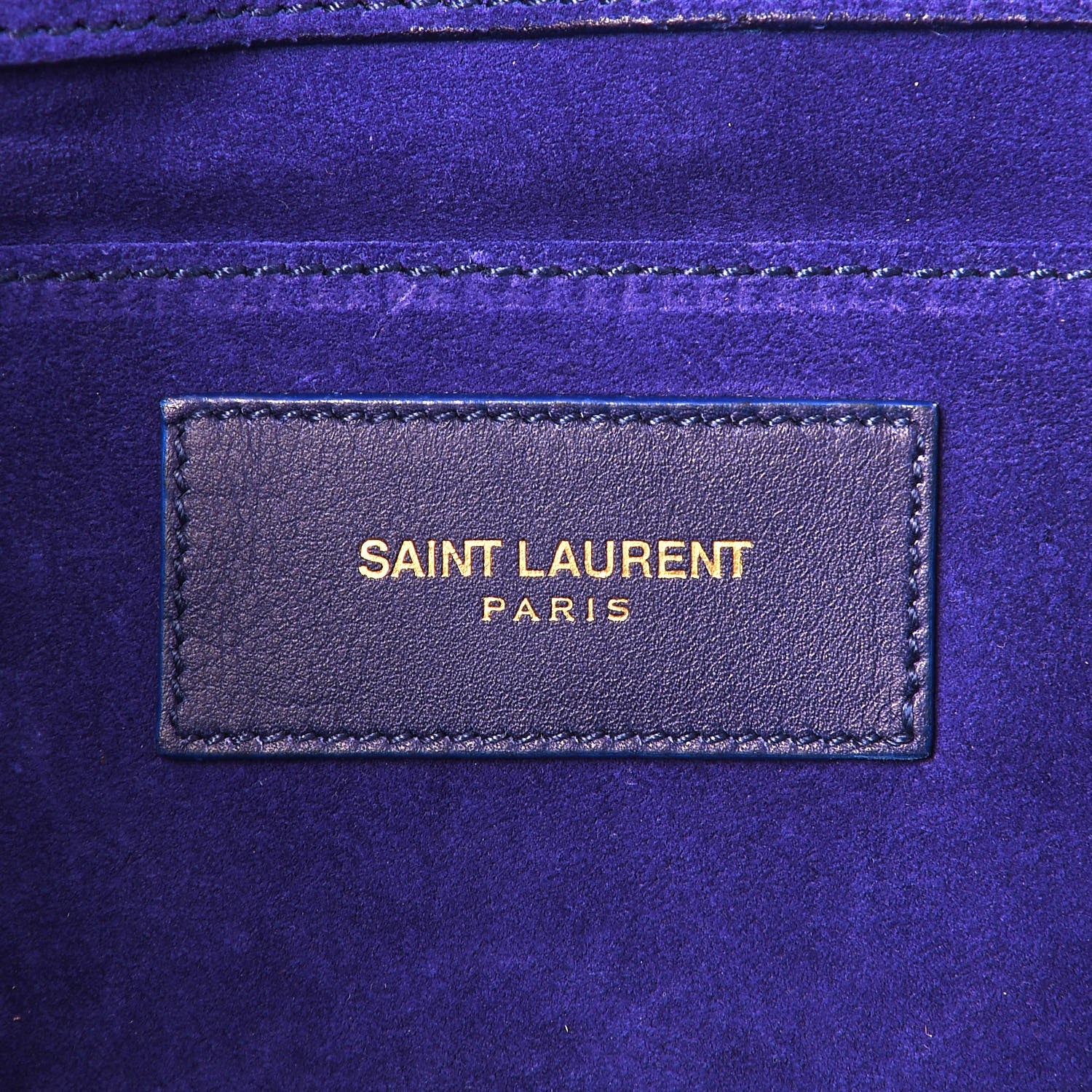 Saint Laurent Calfskin Classic Y Ligne Clutch Royal Blue 6 of 7