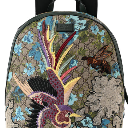 Gucci GG Supreme Monogram Blooms Bird Embroidered Dome Backpack 8 of 10