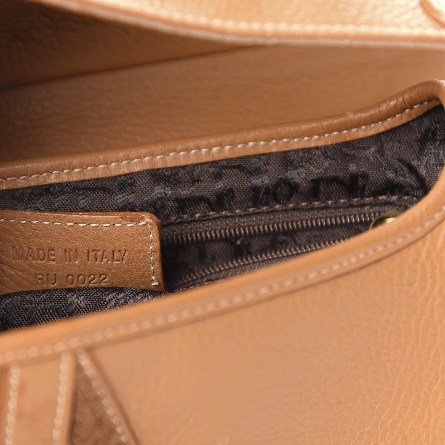 Calfskin Double Saddle Bag Brown