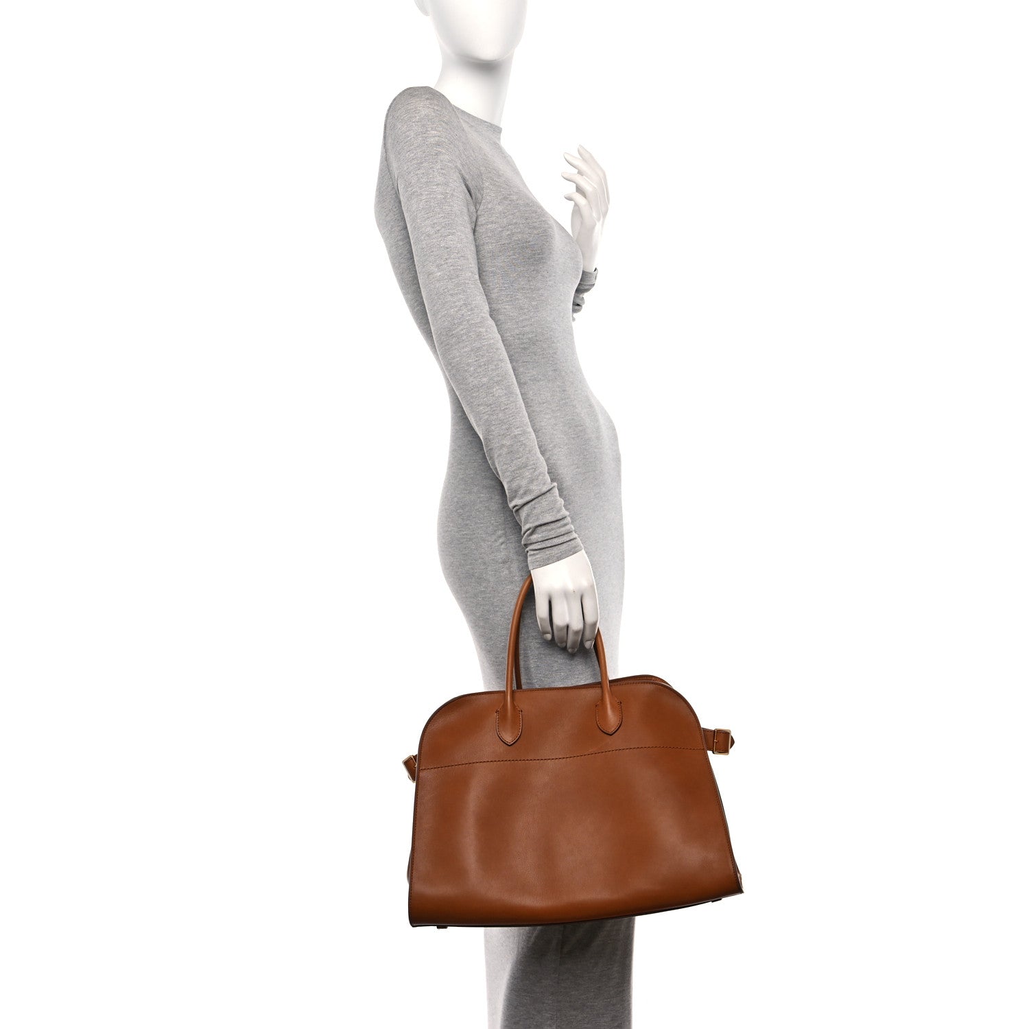 The Row Polished Saddle Calfskin Soft Margaux 15 Cuir 2 of 12