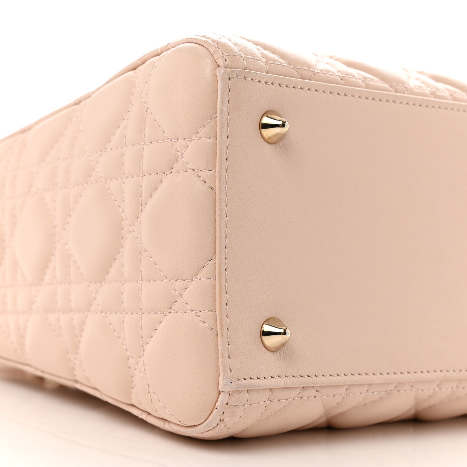 Christian Dior Lambskin Cannage Medium Lady Dior Light Pink 9 of 15