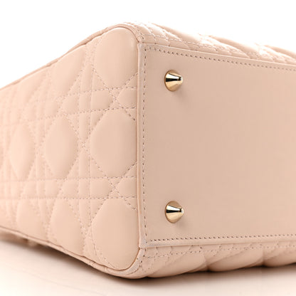 Christian Dior Lambskin Cannage Medium Lady Dior Light Pink 9 of 15