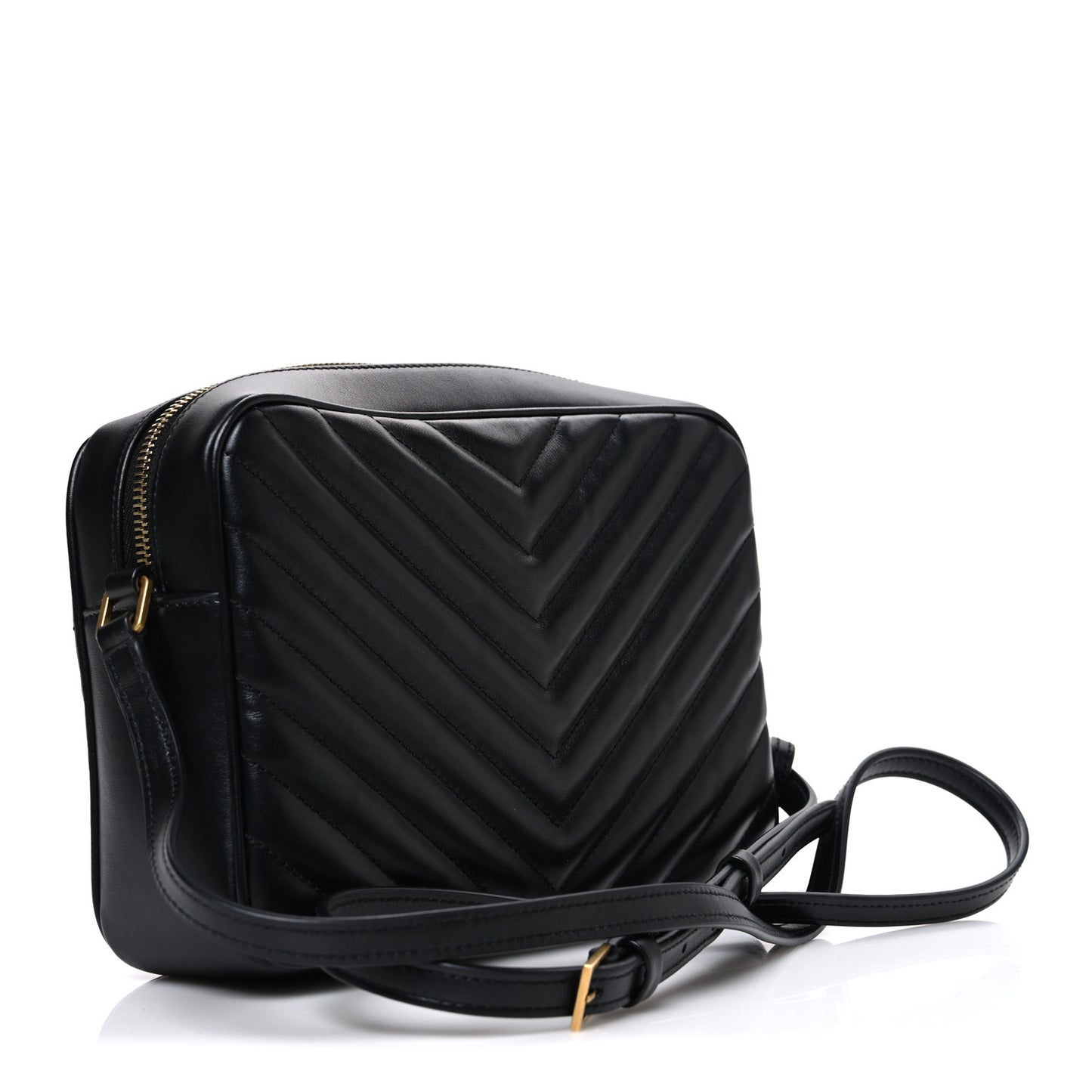Calfskin Matelasse Monogram Lou Camera Bag Black