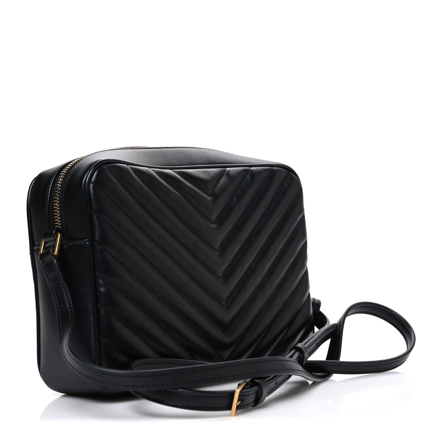 Saint Laurent Calfskin Matelasse Monogram Lou Camera Bag Black 3 of 11