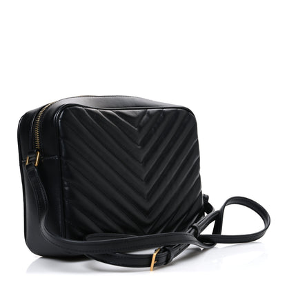 Saint Laurent Calfskin Matelasse Monogram Lou Camera Bag Black 3 of 11