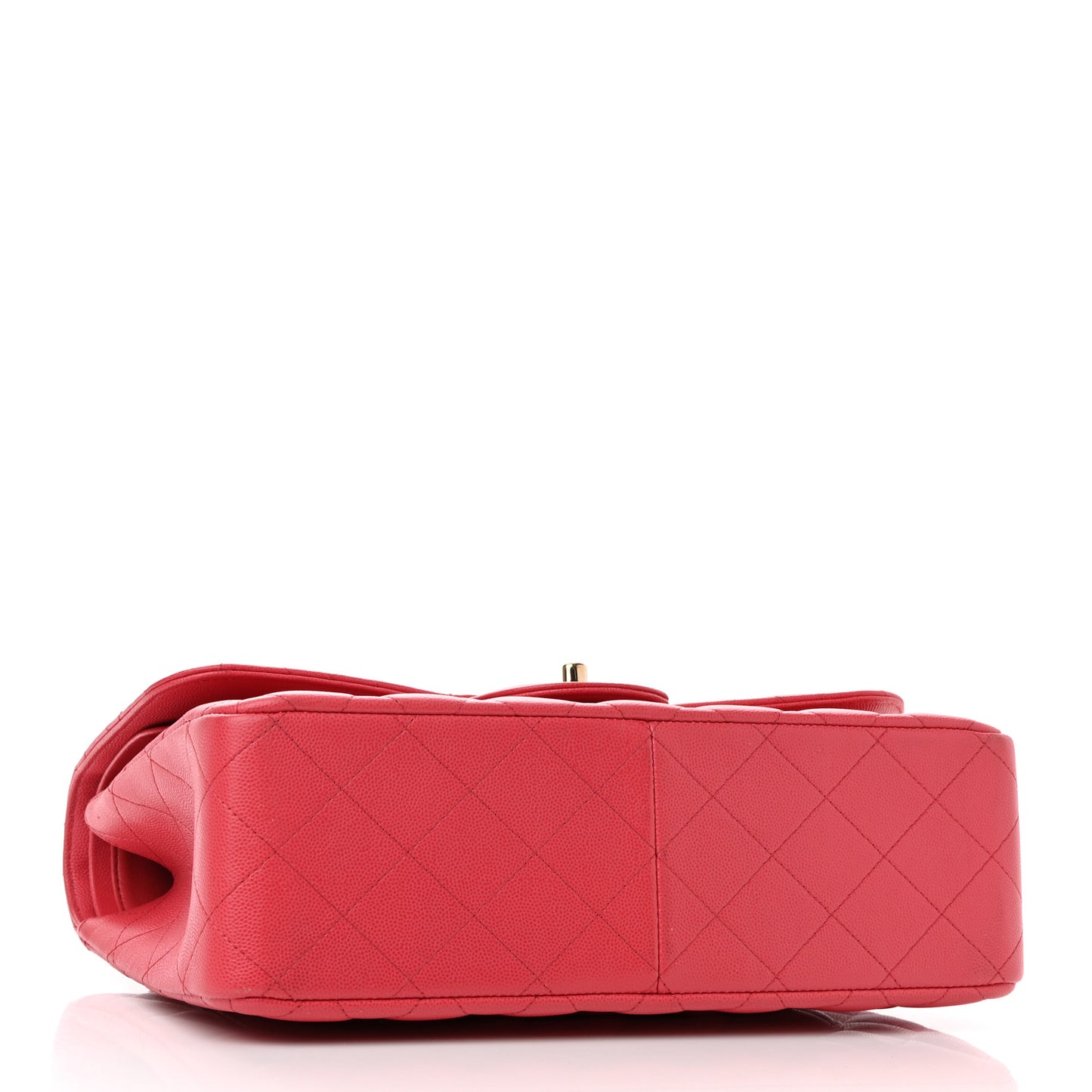 Caviar Quilted Jumbo Double Flap Dark Pink