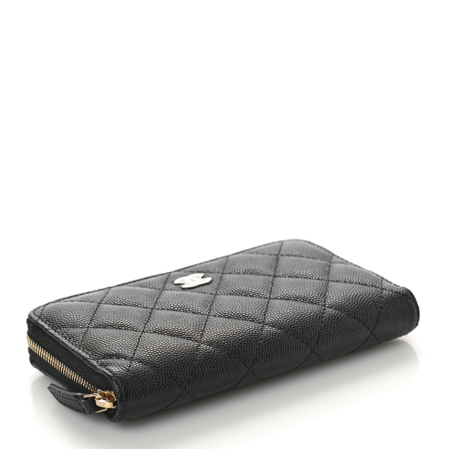 Chanel Caviar Quilted Medium Zip Around Wallet Black 4 of 8