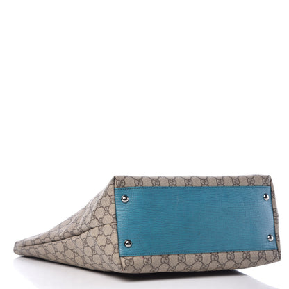 Gucci GG Plus Monogram Small Vertical Tote Turquoise 4 of 26