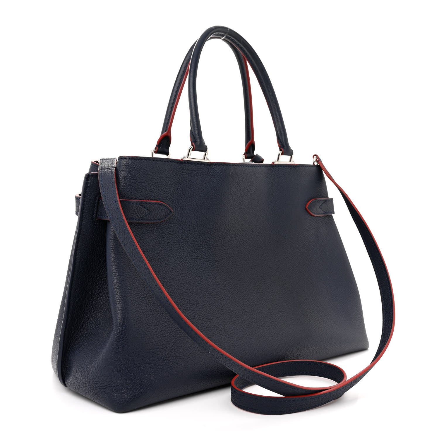 Louis Vuitton Calfskin Lockme Day Marine Rouge 3 of 22