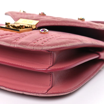 MCM Velvet Swarovski Crystal Patricia Crossbody Bag Quartz Pink 10 of 13