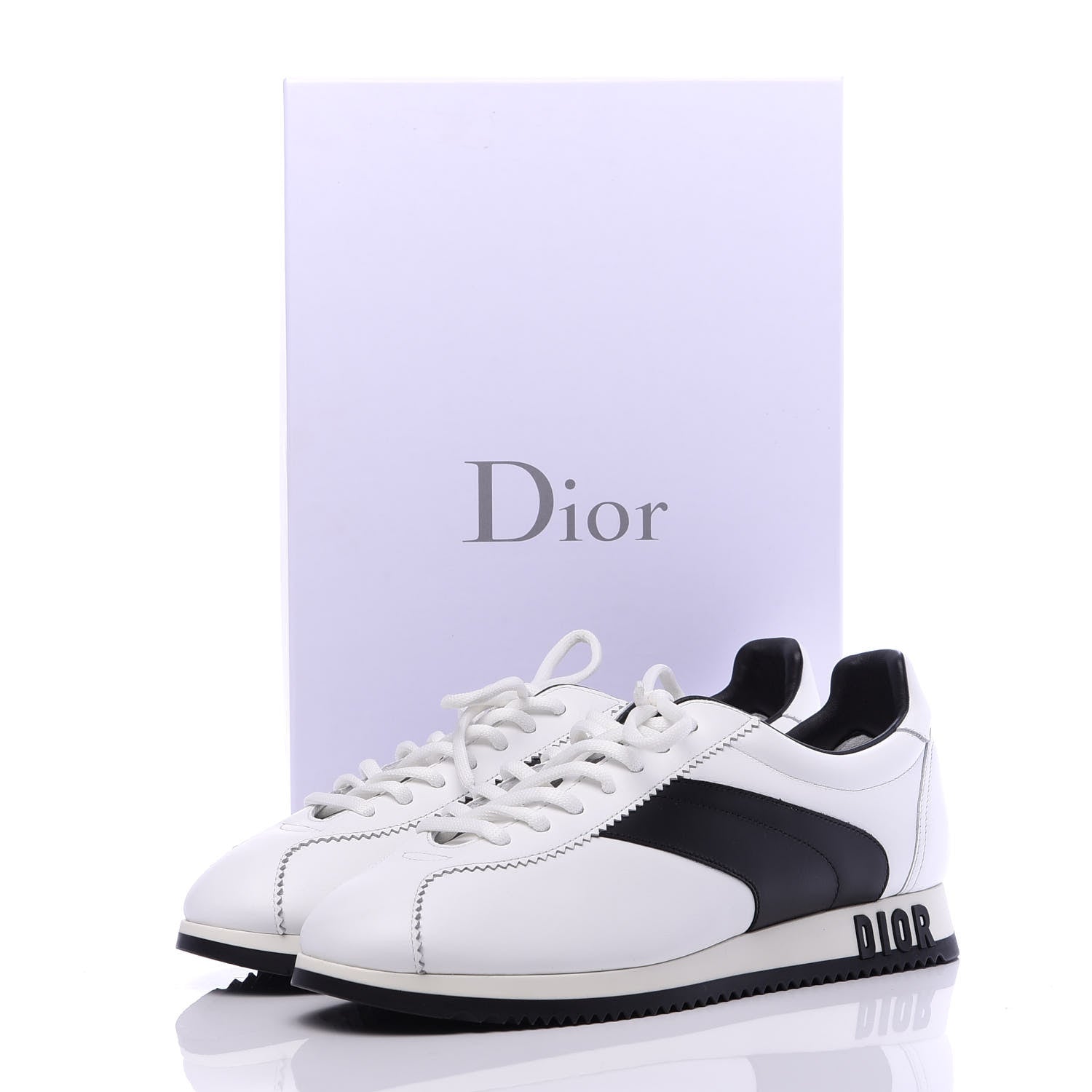 Christian Dior Calfskin Mix Diorun Sneakers 39 Optic White 10 of 10