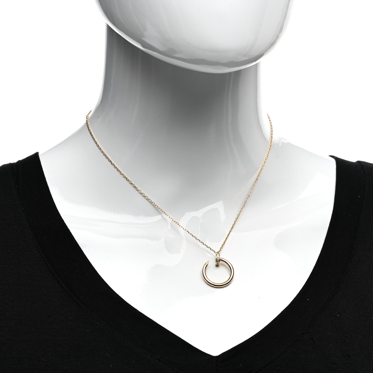18K Yellow Gold Diamond Juste Un Clou Pendant Necklace