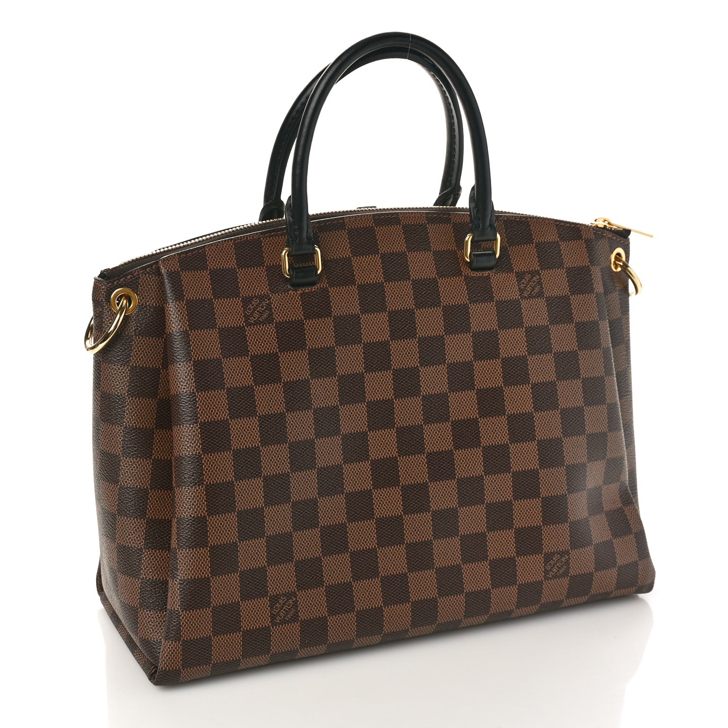 Louis Vuitton LOUIS VUITTON Damier Ebene Odeon Tote MM Black 2 of 8