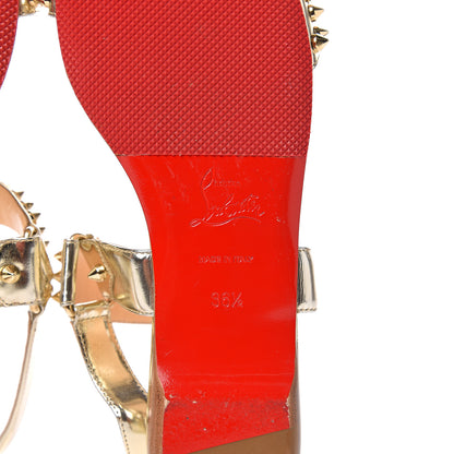 Christian Louboutin Specchio Spike Bikee Flat Sandals 36.5 Light Gold 6 of 11