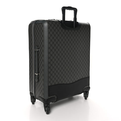 GG Supreme Monogram Web Medium Savoy Trolley  Black