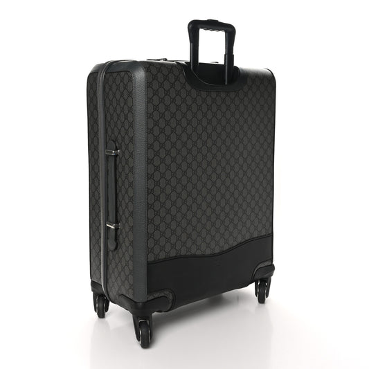 GG Supreme Monogram Web Medium Savoy Trolley  Black
