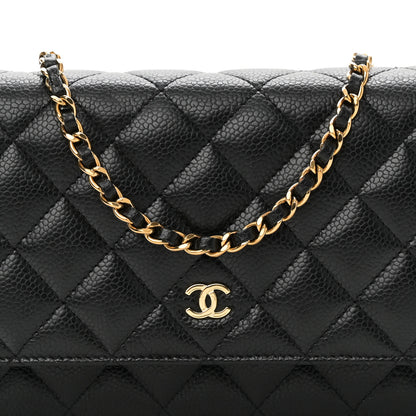Chanel Caviar Quilted Wallet On Chain WOC Black 9 of 11