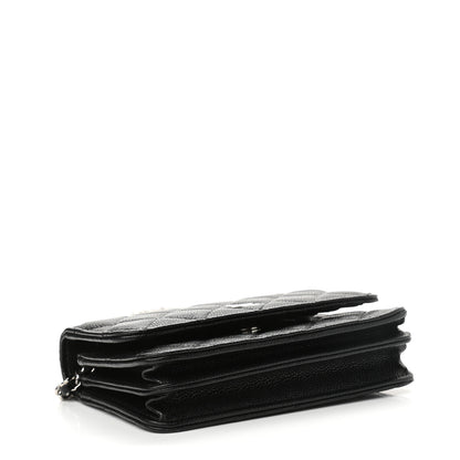 Chanel Caviar Quilted Mini Wallet On Chain WOC Black 4 of 12