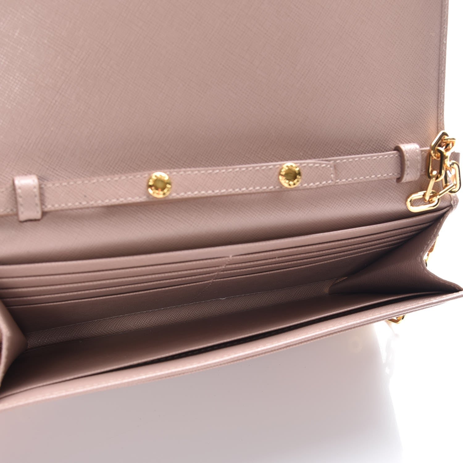 Prada Saffiano Metal Large Chain Wallet Cammeo 5 of 8