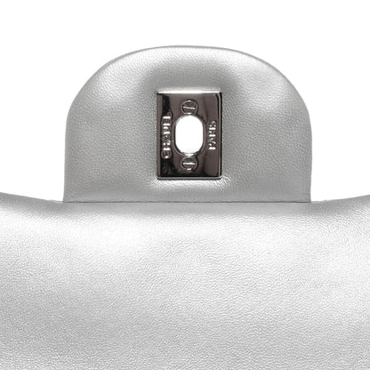 Chanel Lambskin Maxi Double Flap Silver 5 of 8