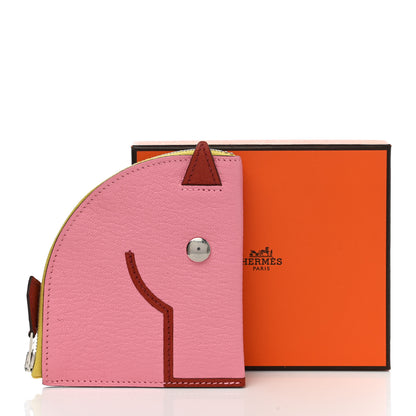 Hermes Chevre Mysore Paddock Change Purse Rose Confetti Brique 8 of 8