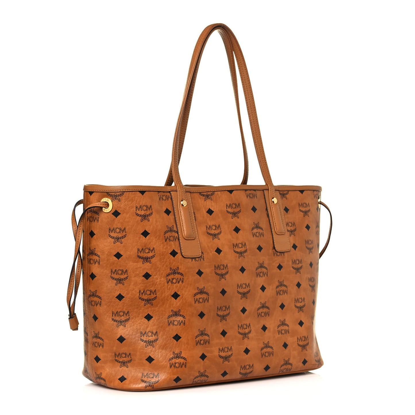 Visetos Medium Liz Reversible Shopper Tote Cognac