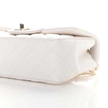 Chanel Lambskin Quilted Mini Rectangular Flap White 10 of 11
