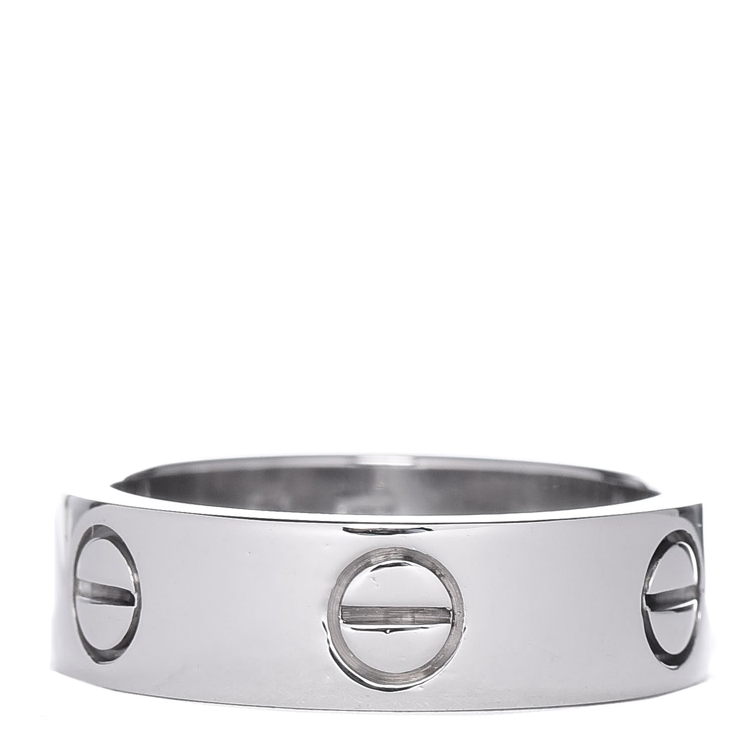 Cartier 18K White Gold 5.5mm LOVE Ring 51 5.75 1 of 5