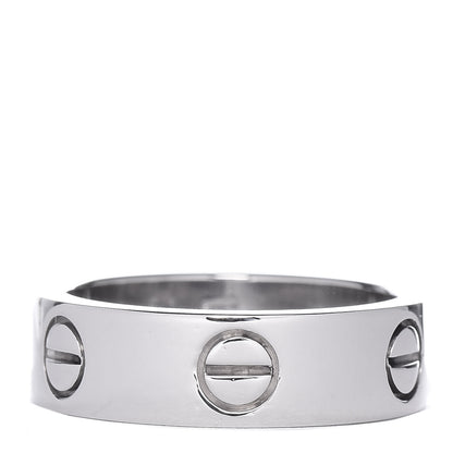 Cartier 18K White Gold 5.5mm LOVE Ring 51 5.75 1 of 5