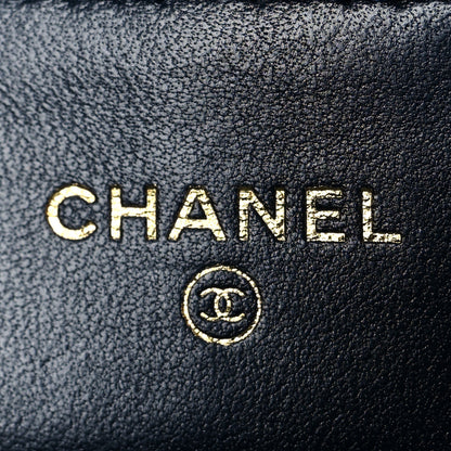 Chanel Lambskin Quilted Flap Card Holder Wallet Navy 6 of 10