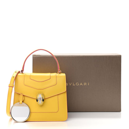 Bulgari Calfskin Serpenti Forever Top Handle Yellow 12 of 12