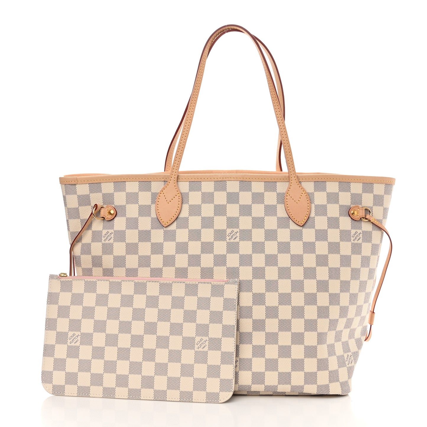 Damier Azur Neo Neverfull MM Rose Ballerine