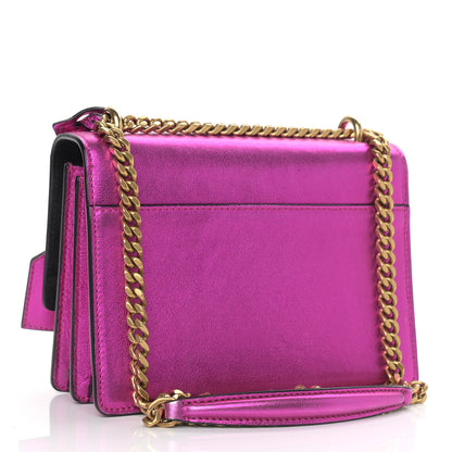 Saint Laurent Metallic Calfskin Small Monogram Sunset Fuchsia 3 of 10
