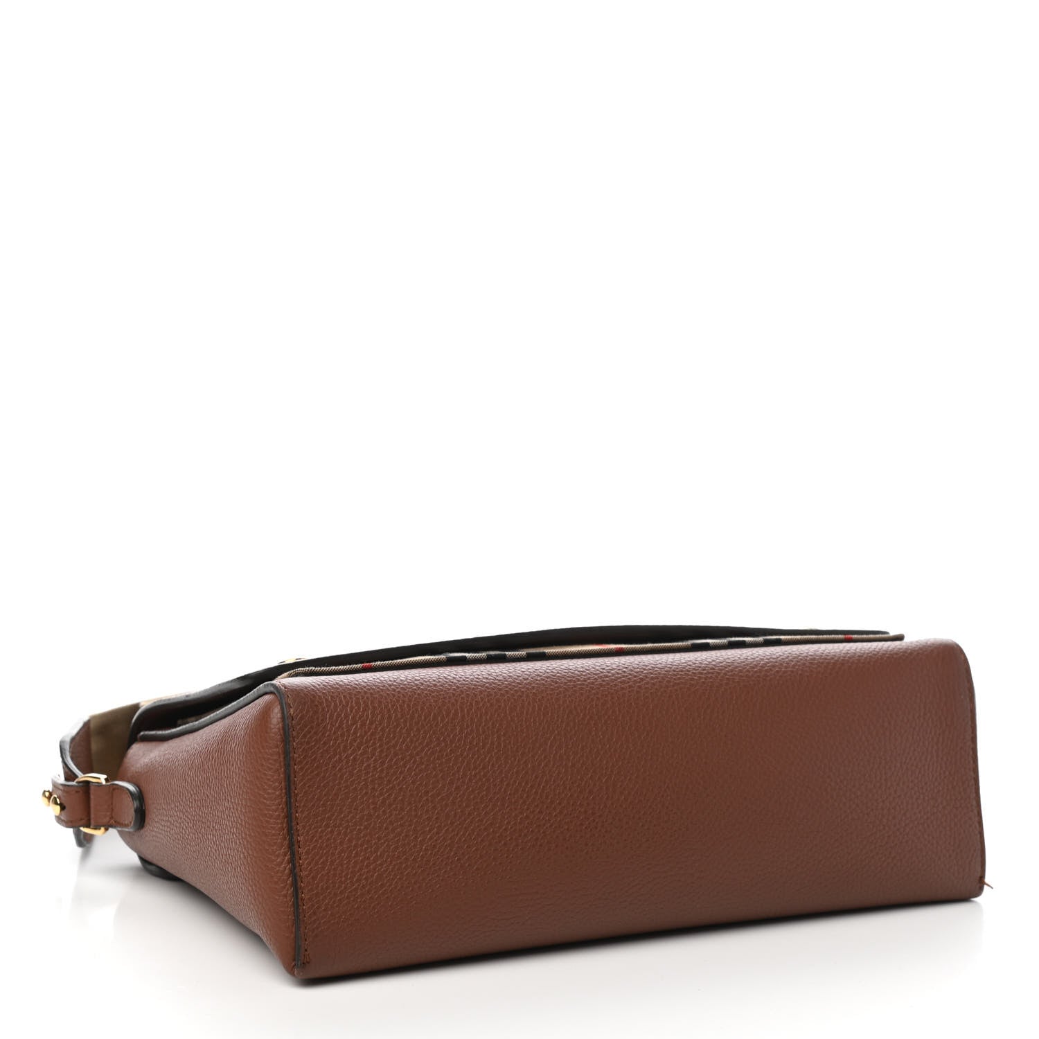 Burberry Calfskin Vintage Check Note Crossbody Bag Tan 4 of 9