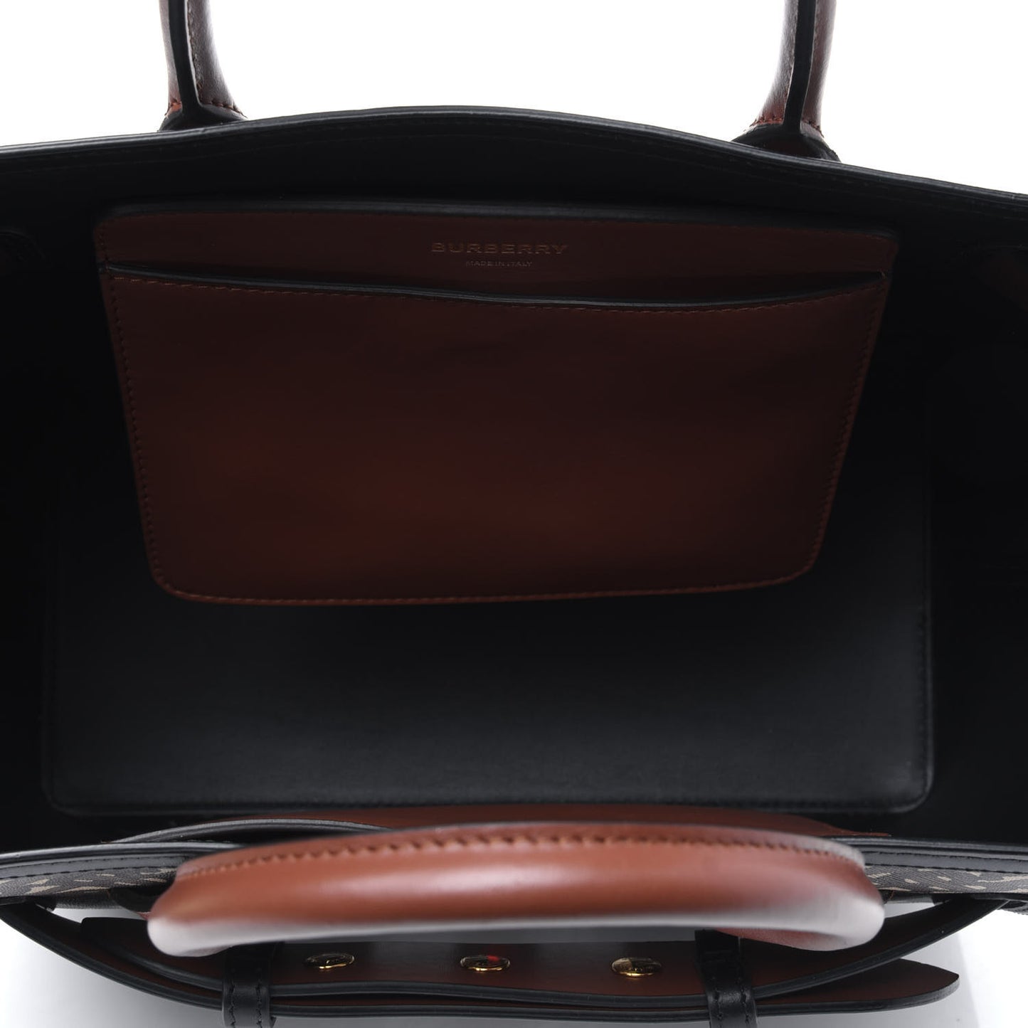 E-Canvas Monogram Stripe Small Belt Tote