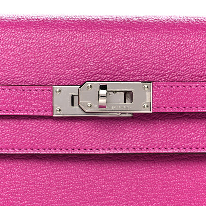Hermes Chevre Mysore Kelly Wallet To Go Magnolia 8 of 9