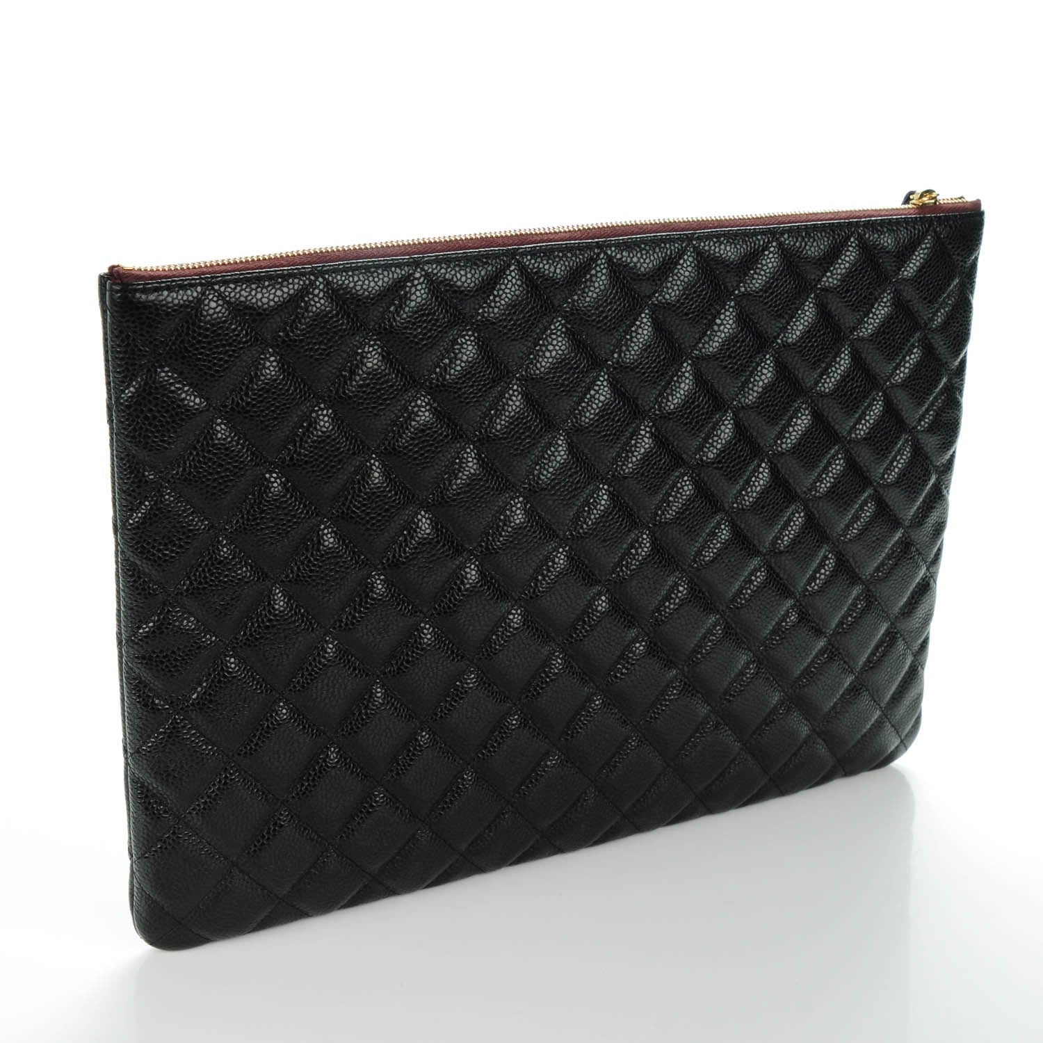 Chanel Caviar Quilted Large Cosmetic Case Black 3 of 7