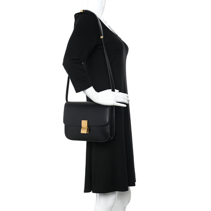 Celine Box Calfskin Medium Classic Box Flap Bag Black 2 of 13