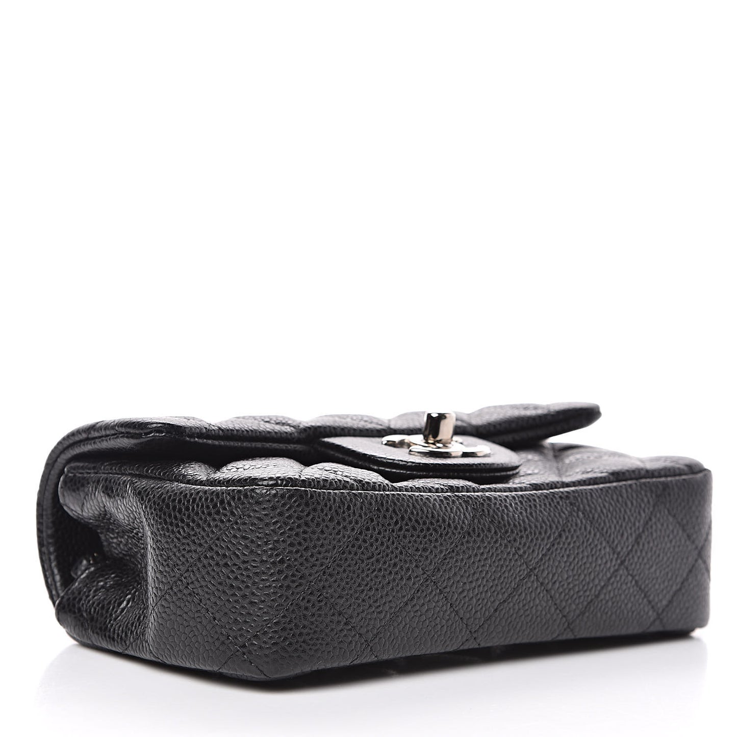 Metallic Caviar Quilted Extra Mini Flap Black