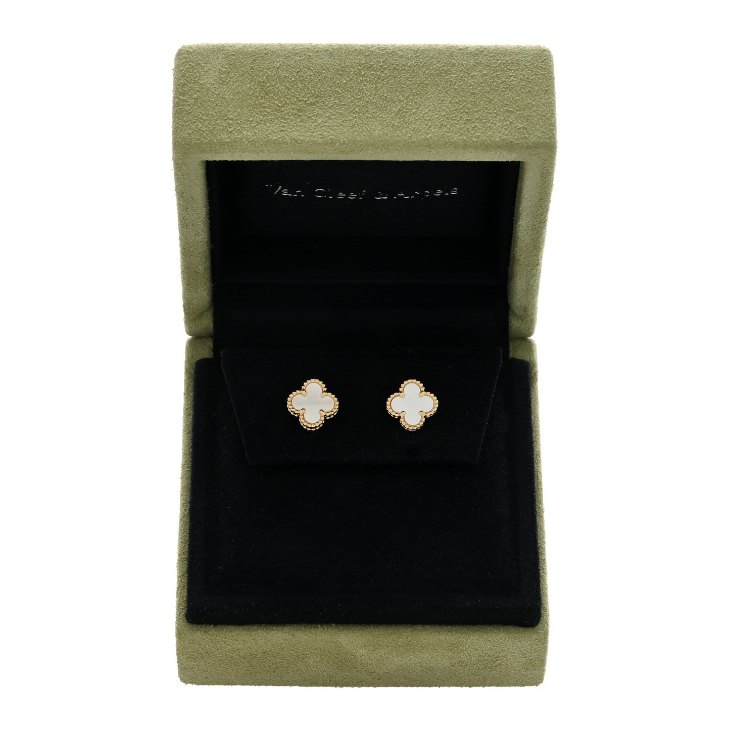 18K Yellow Gold Mother of Pearl Sweet Alhambra Earrings