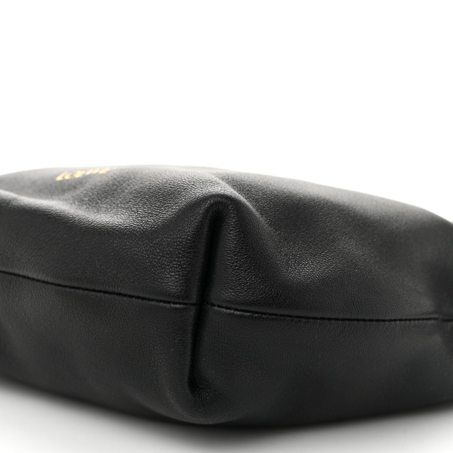 Mellow Nappa Donut Chain Mini Flamenco Knot Clutch Black