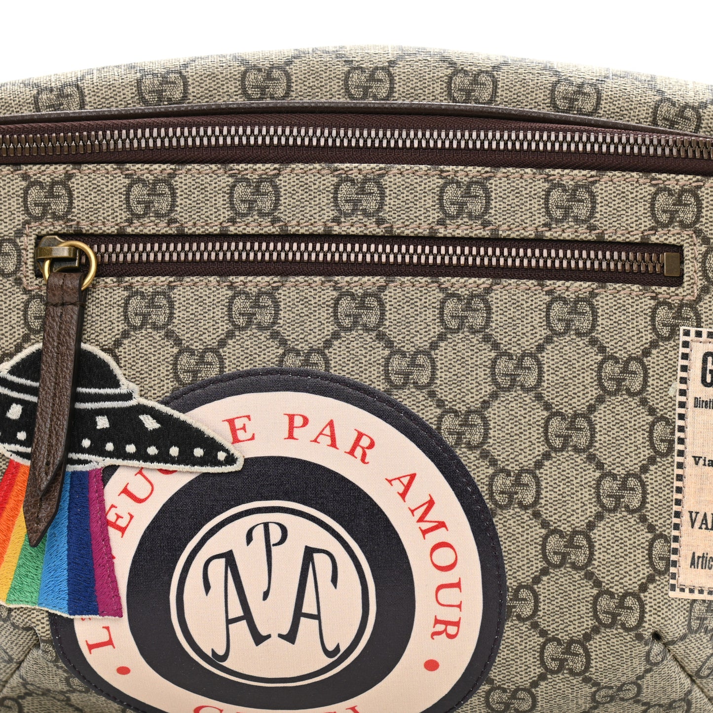 GG Supreme Monogram Courrier Belt Bag Beige New Acero