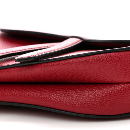 Christian Dior Grained Calfskin Mini Saddle Bag Red 10 of 11