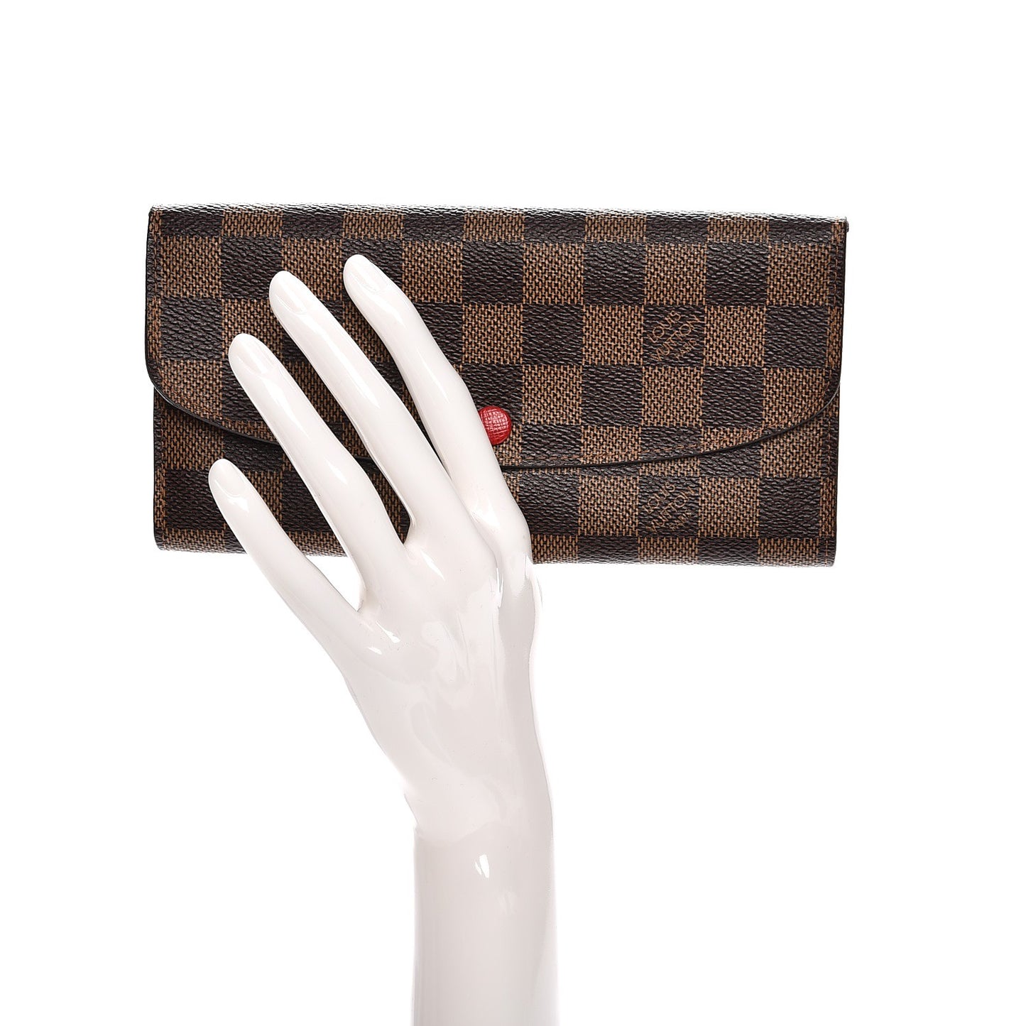 Damier Ebene Emilie Wallet Red