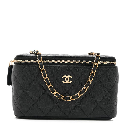 Chanel Caviar Quilted Small Vanity Case With Chain Black 8 of 11