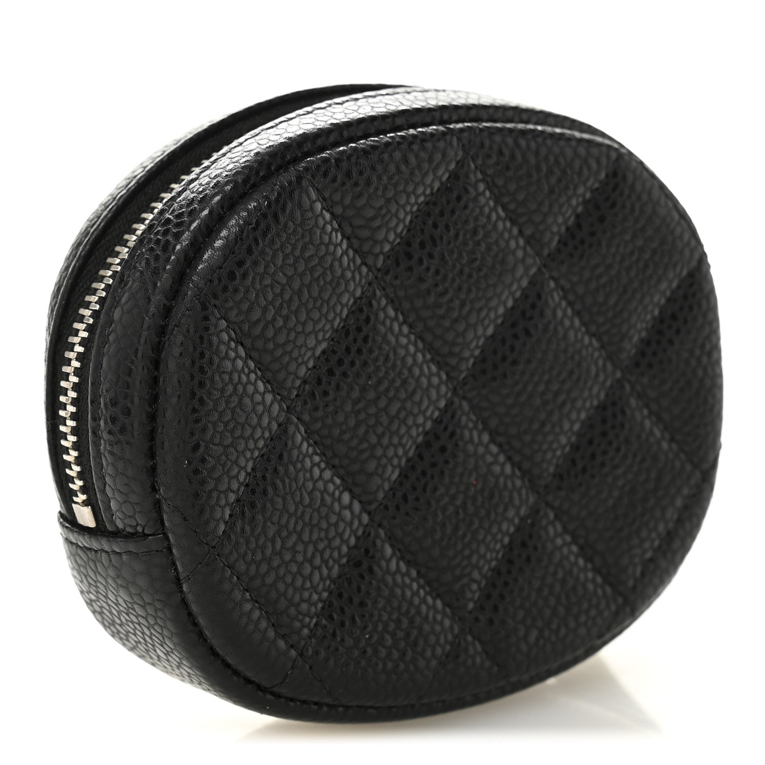Chanel Caviar Quilted Zip Around Classic Coin Purse Black 3 of 7