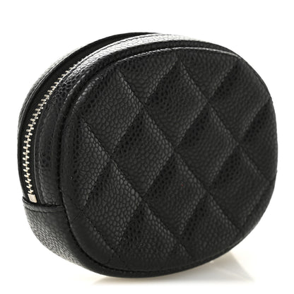 Chanel Caviar Quilted Zip Around Classic Coin Purse Black 3 of 7