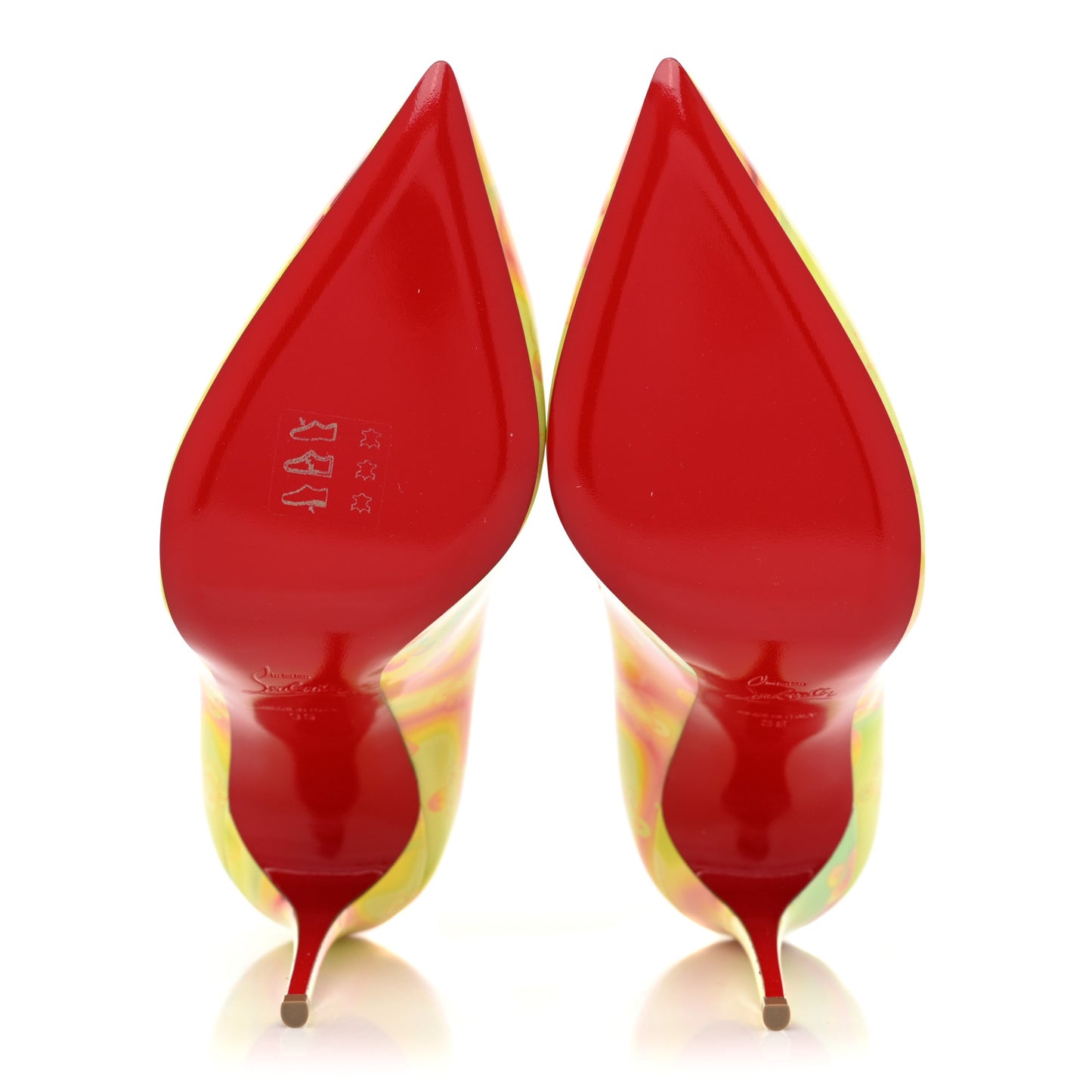 Patent Loubi Marble Hot Chick 100 Pumps 39 Multicolor