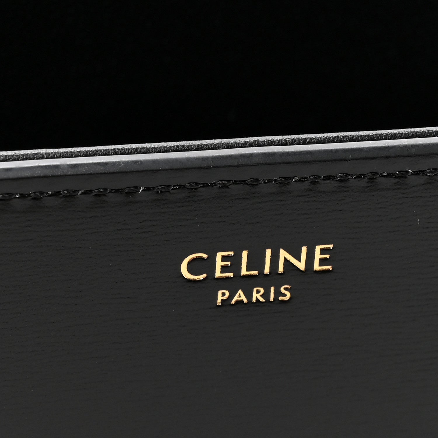 Celine Shiny Calfskin Triomphe Chain Box Bag Black 7 of 11